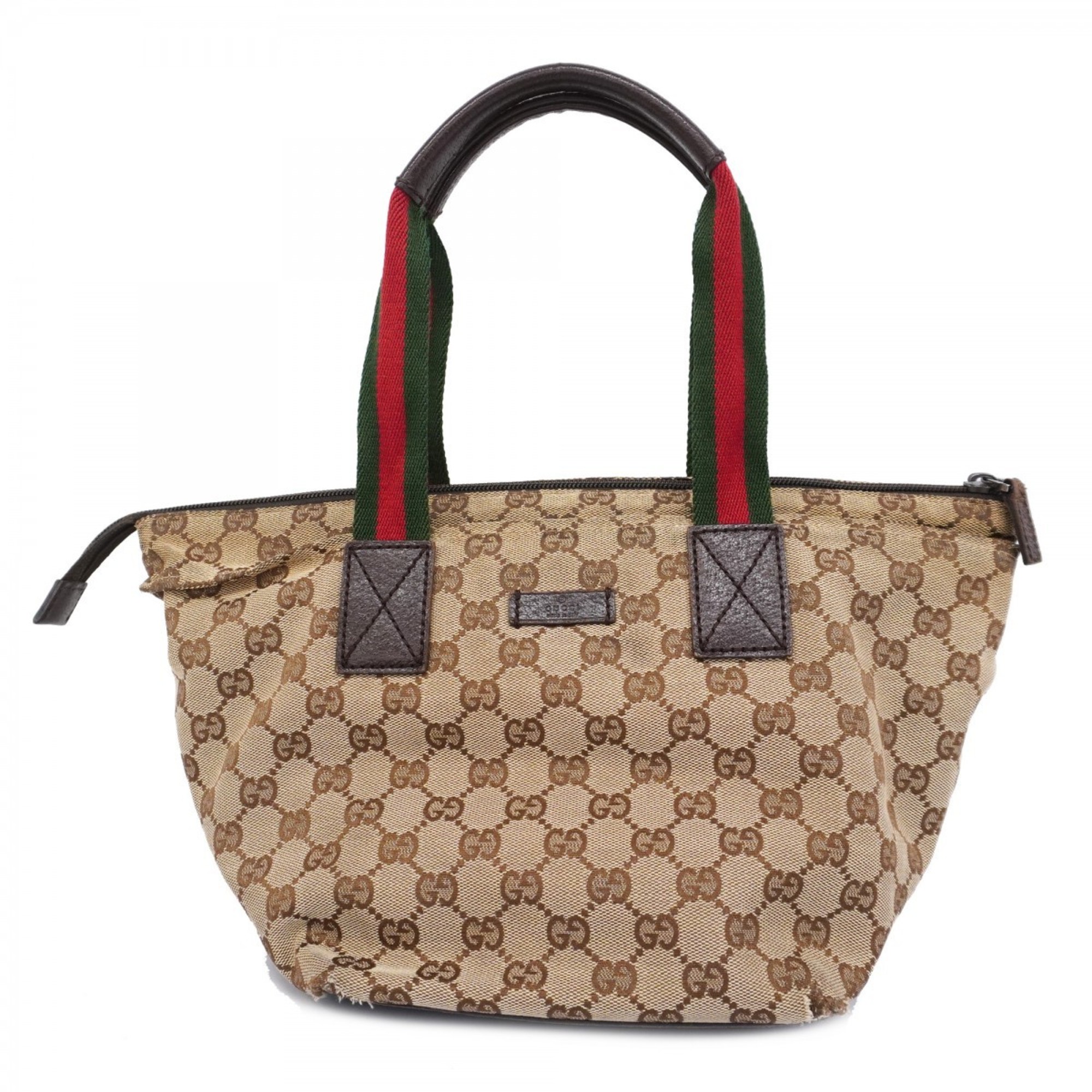 Gucci Tote Bag GG Canvas Sherry Line 131228 Brown Women's