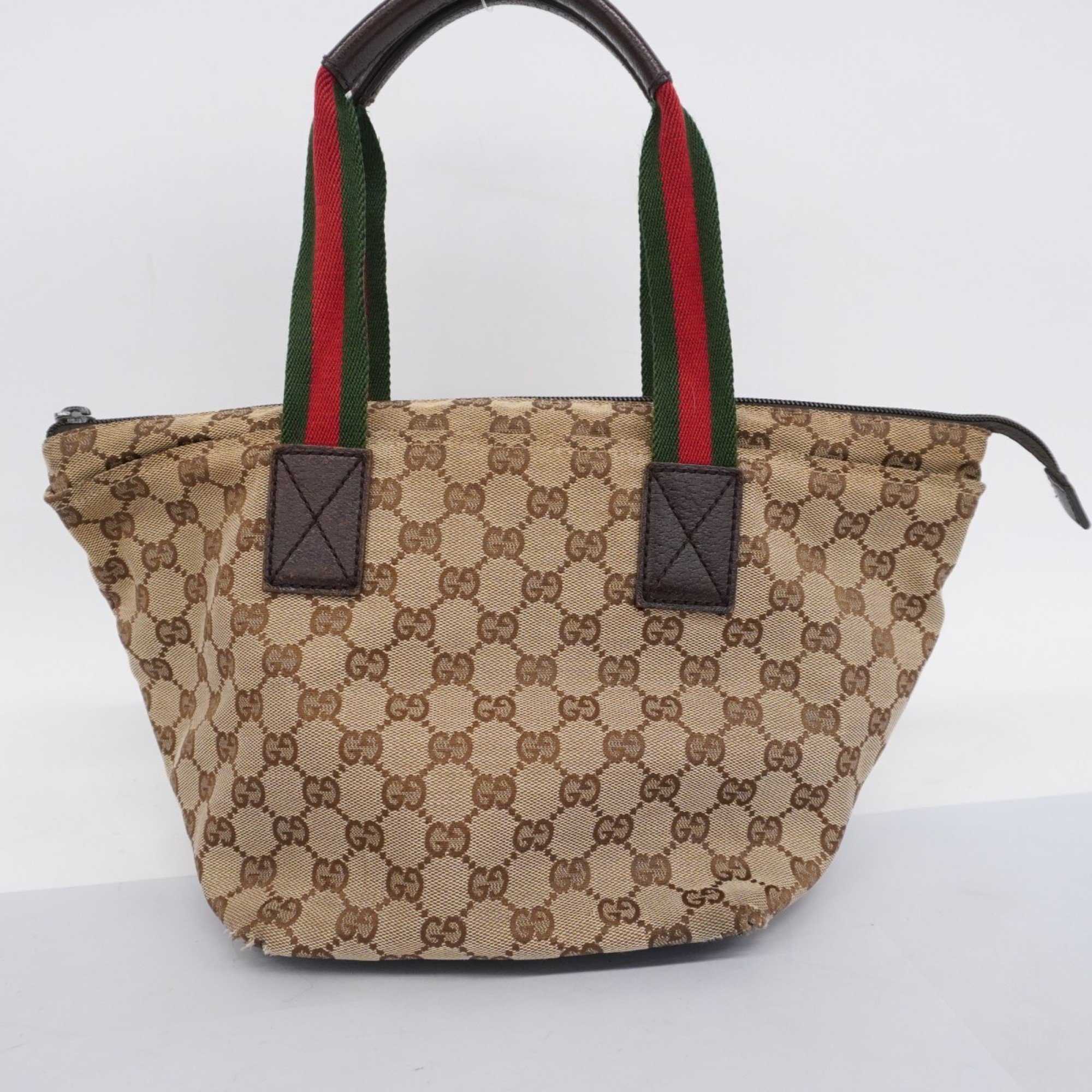 Gucci Tote Bag GG Canvas Sherry Line 131228 Brown Women's