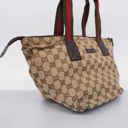 Gucci Tote Bag GG Canvas Sherry Line 131228 Brown Women's