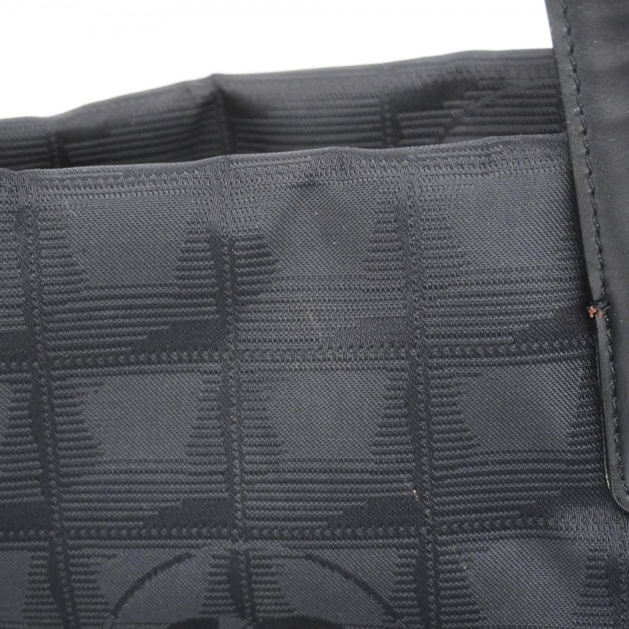 Chanel Tote Bag New Travel Nylon Black Champagne Ladies