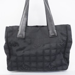 Chanel Tote Bag New Travel Nylon Black Champagne Ladies