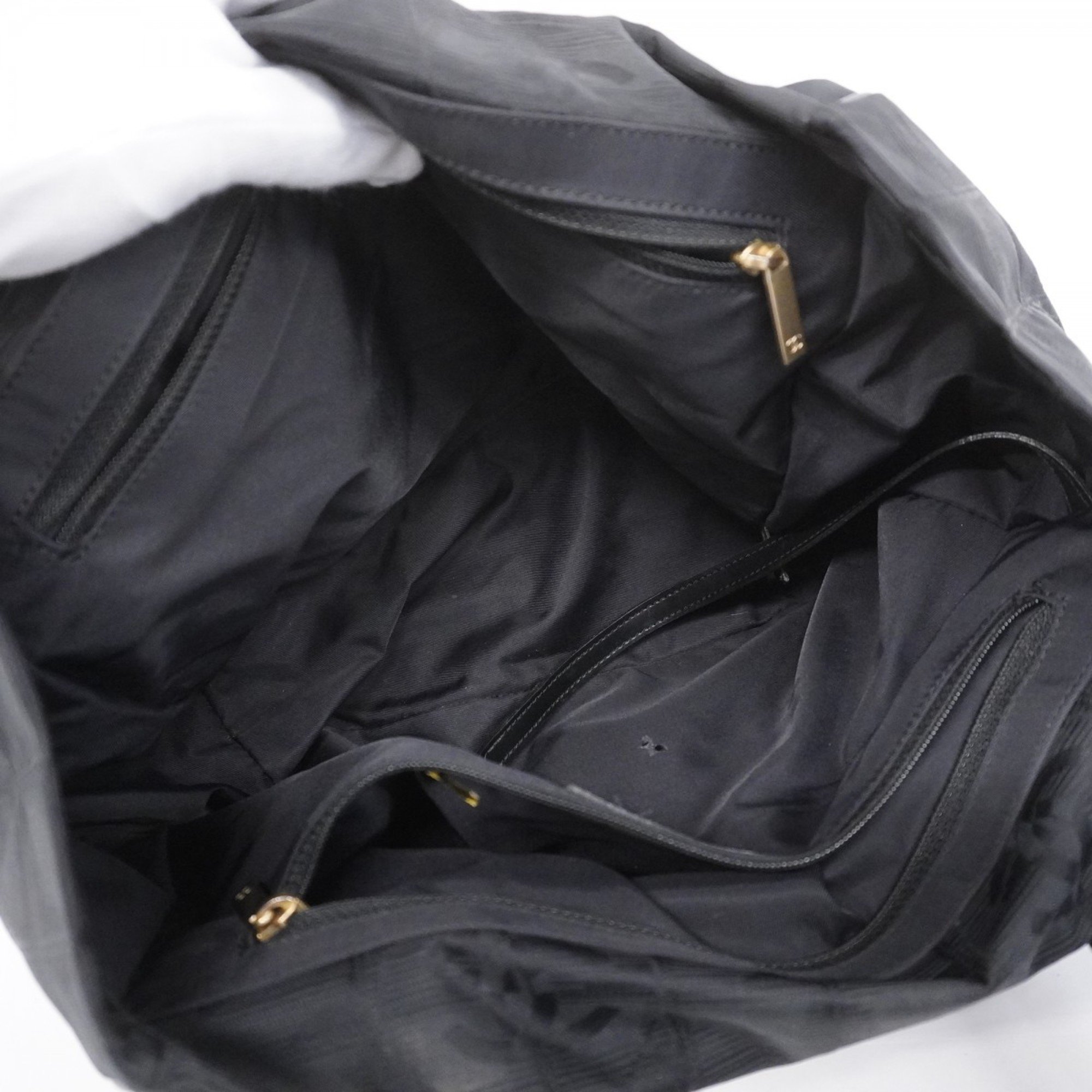 Chanel Tote Bag New Travel Nylon Black Champagne Ladies