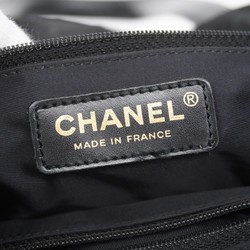 Chanel Tote Bag New Travel Nylon Black Champagne Ladies