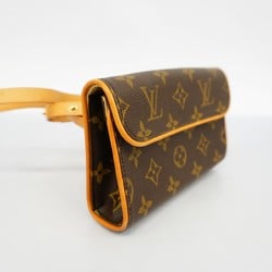 Louis Vuitton Waist Bag Monogram Pochette Florentine M51855 Brown Women's