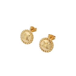 CELINE Mark Earrings for Women, 18K Yellow Gold