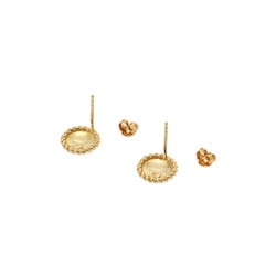 CELINE Mark Earrings for Women, 18K Yellow Gold