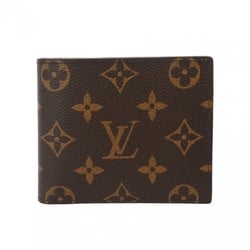 LOUIS VUITTON Louis Vuitton Monogram Portefeuille Marco Brown M62288 Men's Canvas Bi-fold Wallet