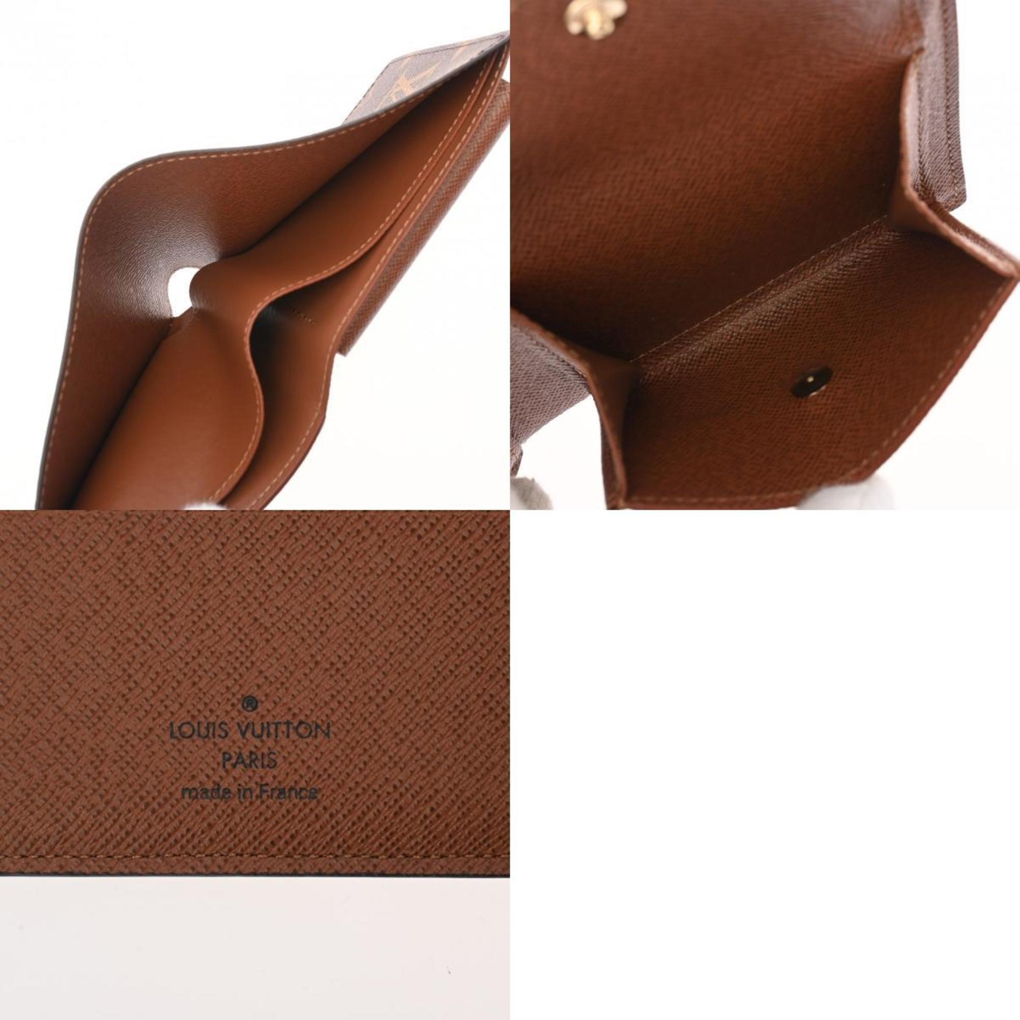 LOUIS VUITTON Louis Vuitton Monogram Portefeuille Marco Brown M62288 Men's Canvas Bi-fold Wallet