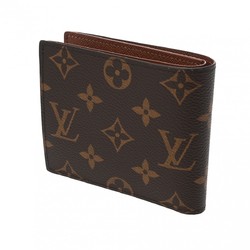 LOUIS VUITTON Louis Vuitton Monogram Portefeuille Marco Brown M62288 Men's Canvas Bi-fold Wallet