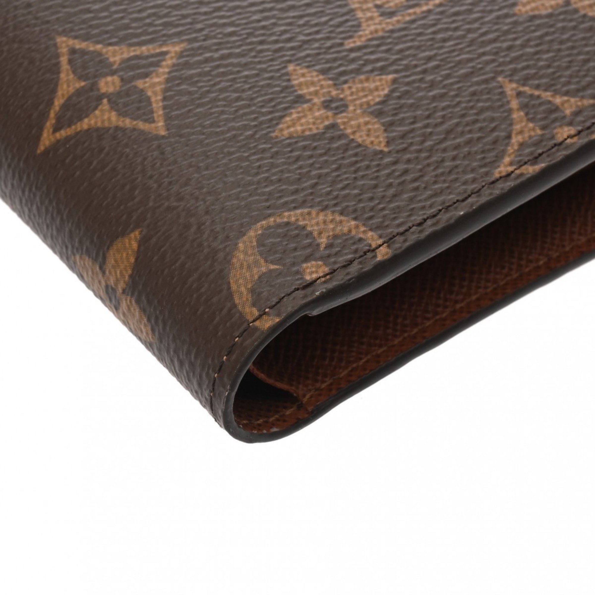 LOUIS VUITTON Louis Vuitton Monogram Portefeuille Marco Brown M62288 Men's Canvas Bi-fold Wallet