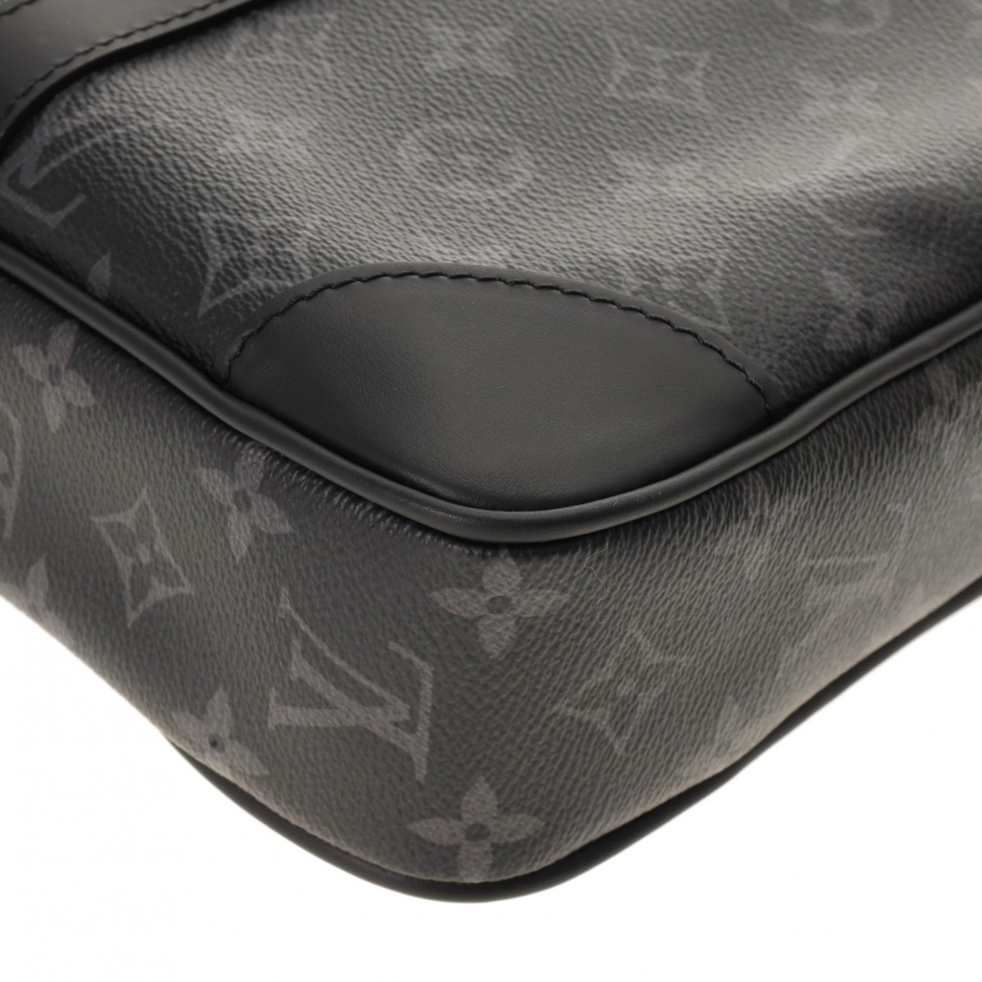 LOUIS VUITTON Louis Vuitton Monogram Eclipse Porte-Document Voyage Black/Grey M46457 Men's Leather Bag