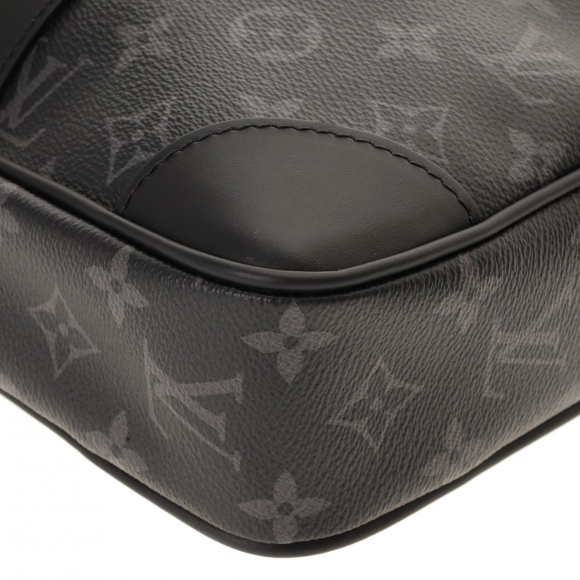 LOUIS VUITTON Louis Vuitton Monogram Eclipse Porte-Document Voyage Black/Grey M46457 Men's Leather Bag