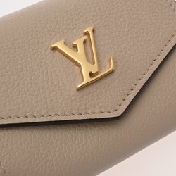 LOUIS VUITTON Louis Vuitton Portefeuille Rock Greige M69340 Women's Calfskin Tri-fold Wallet