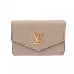 LOUIS VUITTON Louis Vuitton Portefeuille Rock Greige M69340 Women's Calfskin Tri-fold Wallet