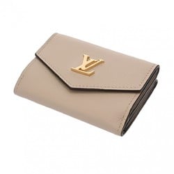 LOUIS VUITTON Louis Vuitton Portefeuille Rock Greige M69340 Women's Calfskin Tri-fold Wallet