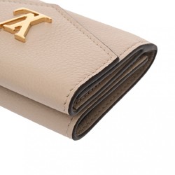 LOUIS VUITTON Louis Vuitton Portefeuille Rock Greige M69340 Women's Calfskin Tri-fold Wallet