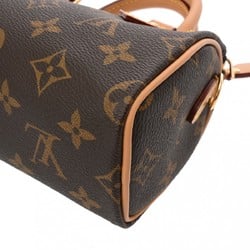 LOUIS VUITTON Louis Vuitton Monogram Nano Speedy Brown M81085 Women's Canvas Shoulder Bag