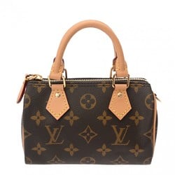 LOUIS VUITTON Louis Vuitton Monogram Nano Speedy Brown M81085 Women's Canvas Shoulder Bag