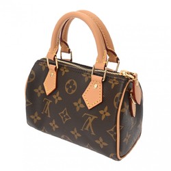 LOUIS VUITTON Louis Vuitton Monogram Nano Speedy Brown M81085 Women's Canvas Shoulder Bag