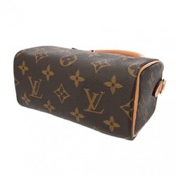 LOUIS VUITTON Louis Vuitton Monogram Nano Speedy Brown M81085 Women's Canvas Shoulder Bag