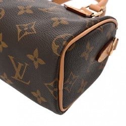 LOUIS VUITTON Louis Vuitton Monogram Nano Speedy Brown M81085 Women's Canvas Shoulder Bag