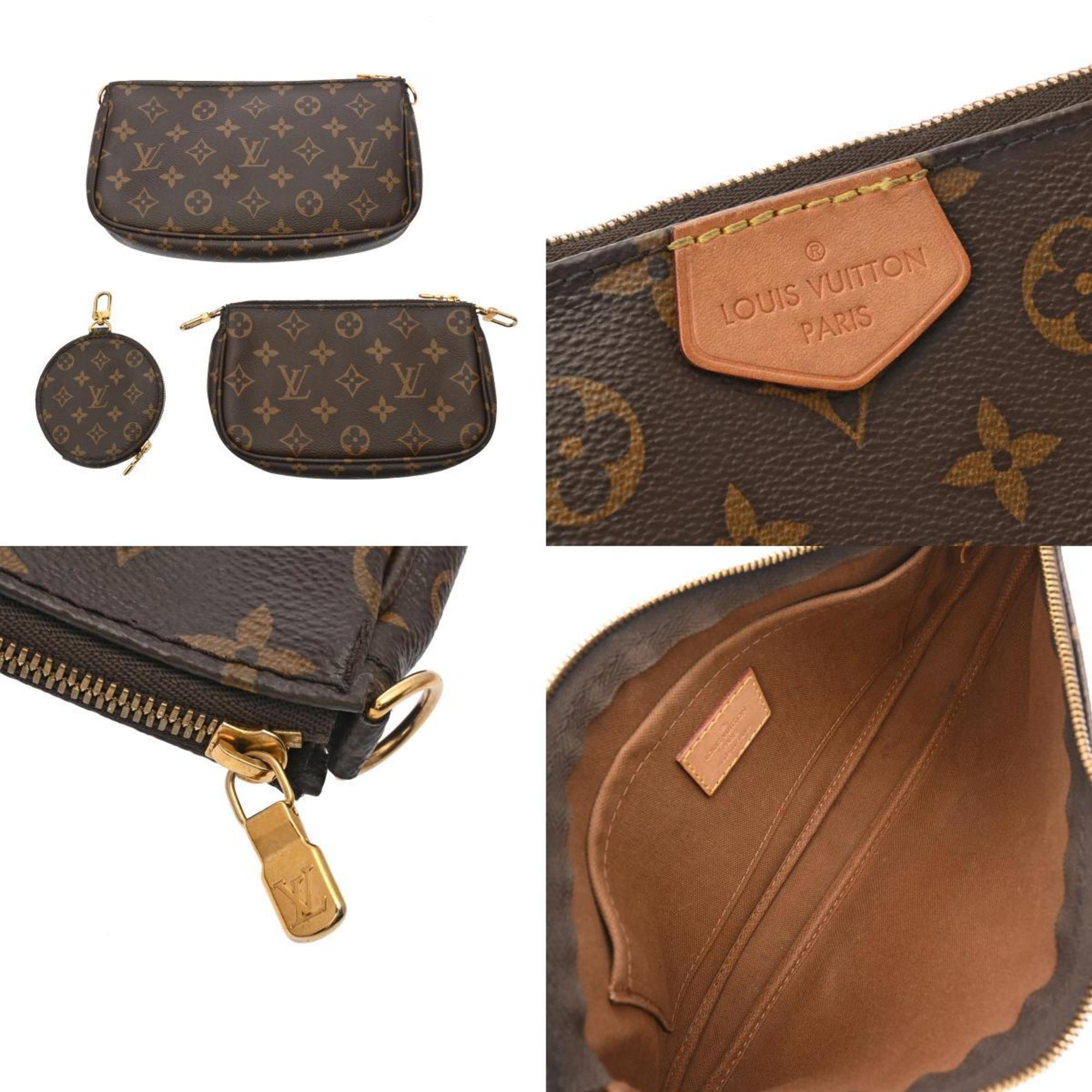 LOUIS VUITTON Louis Vuitton Monogram Multi Pochette Accessoires Rose Clair M44840 Women's Canvas Shoulder Bag