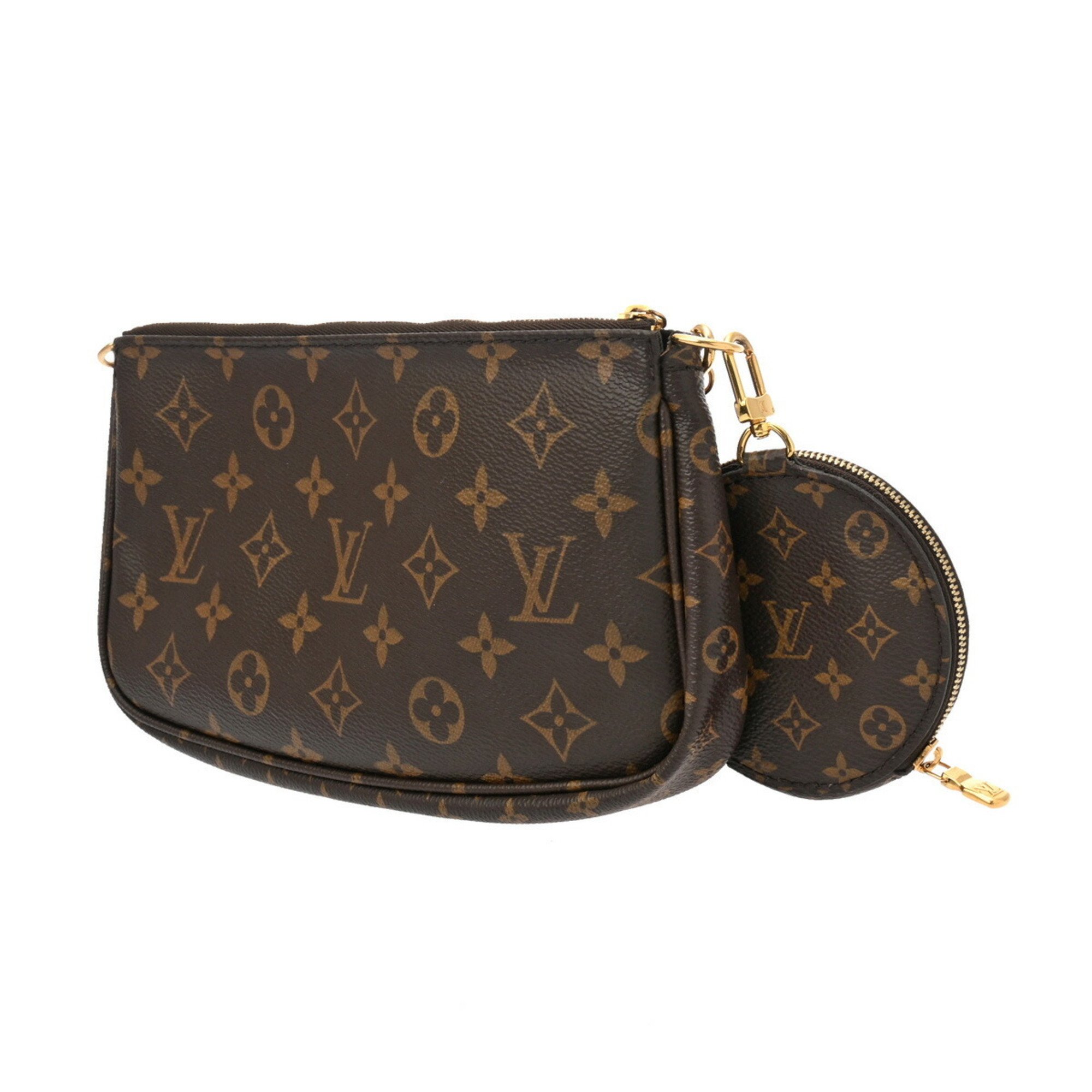 LOUIS VUITTON Louis Vuitton Monogram Multi Pochette Accessoires Rose Clair M44840 Women's Canvas Shoulder Bag