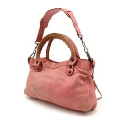 BALENCIAGA The First Handbag Shoulder Bag Leather Pink 103208