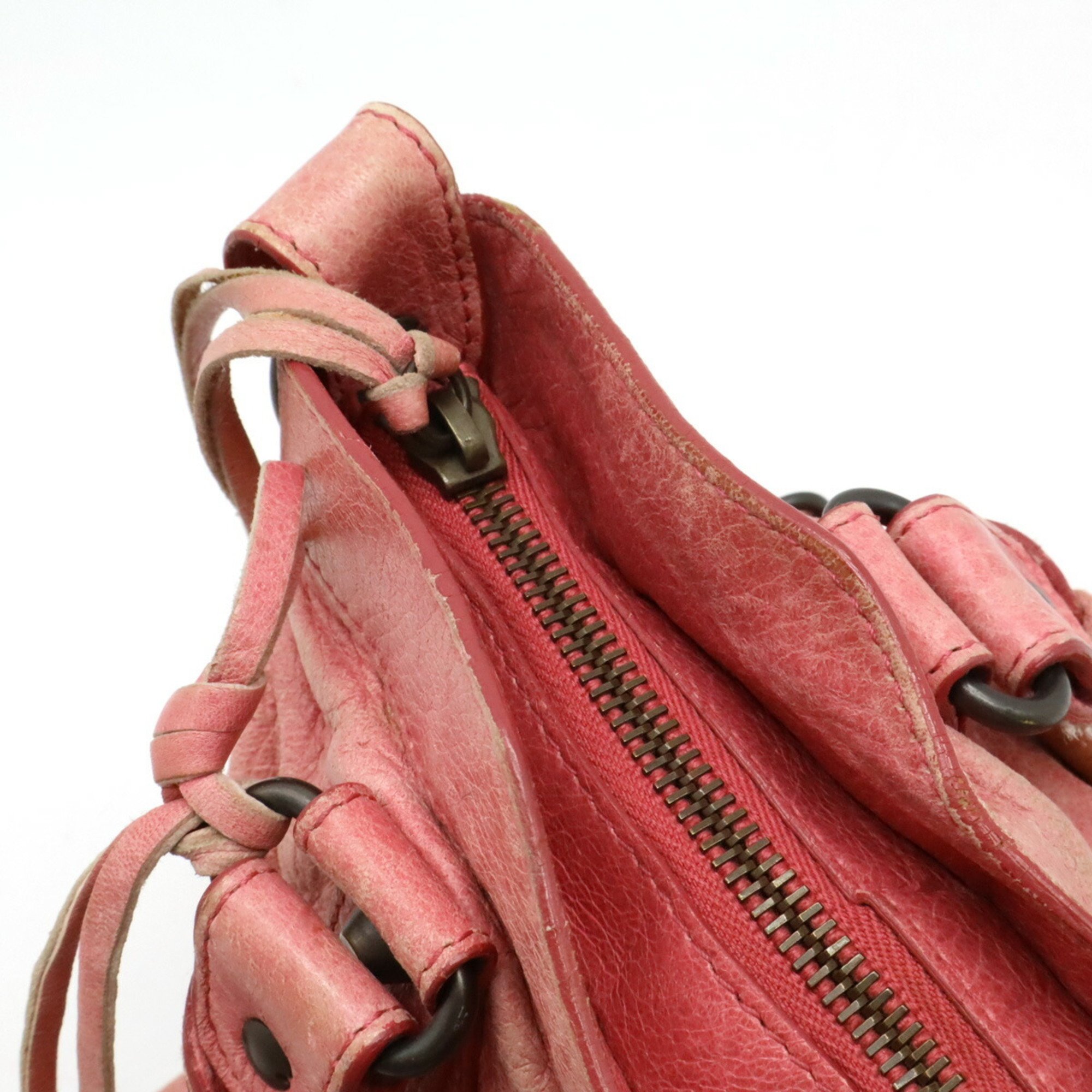 BALENCIAGA The First Handbag Shoulder Bag Leather Pink 103208