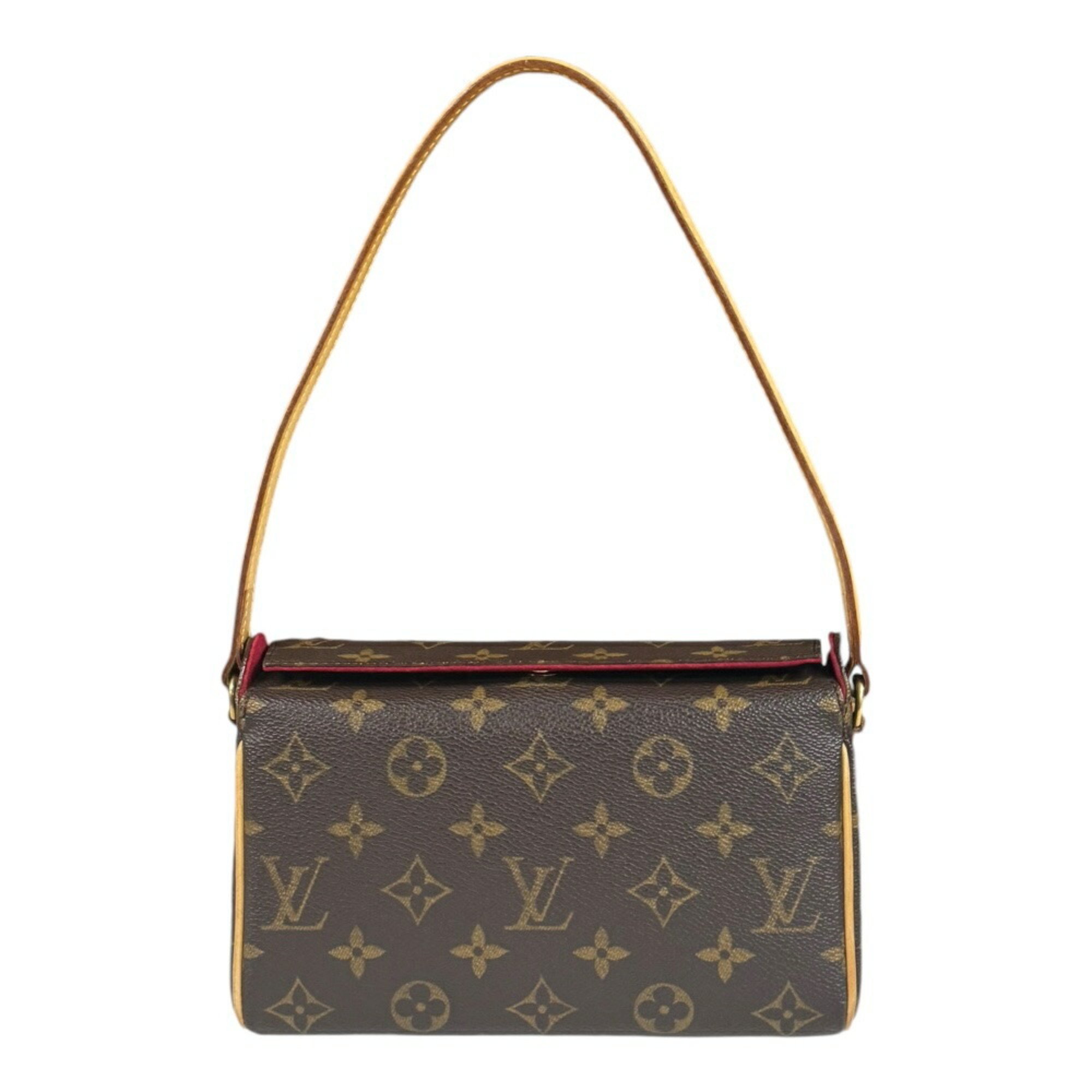 Louis Vuitton Recital Monogram Shoulder Bag Canvas M51900 Brown Women's LOUIS VUITTON