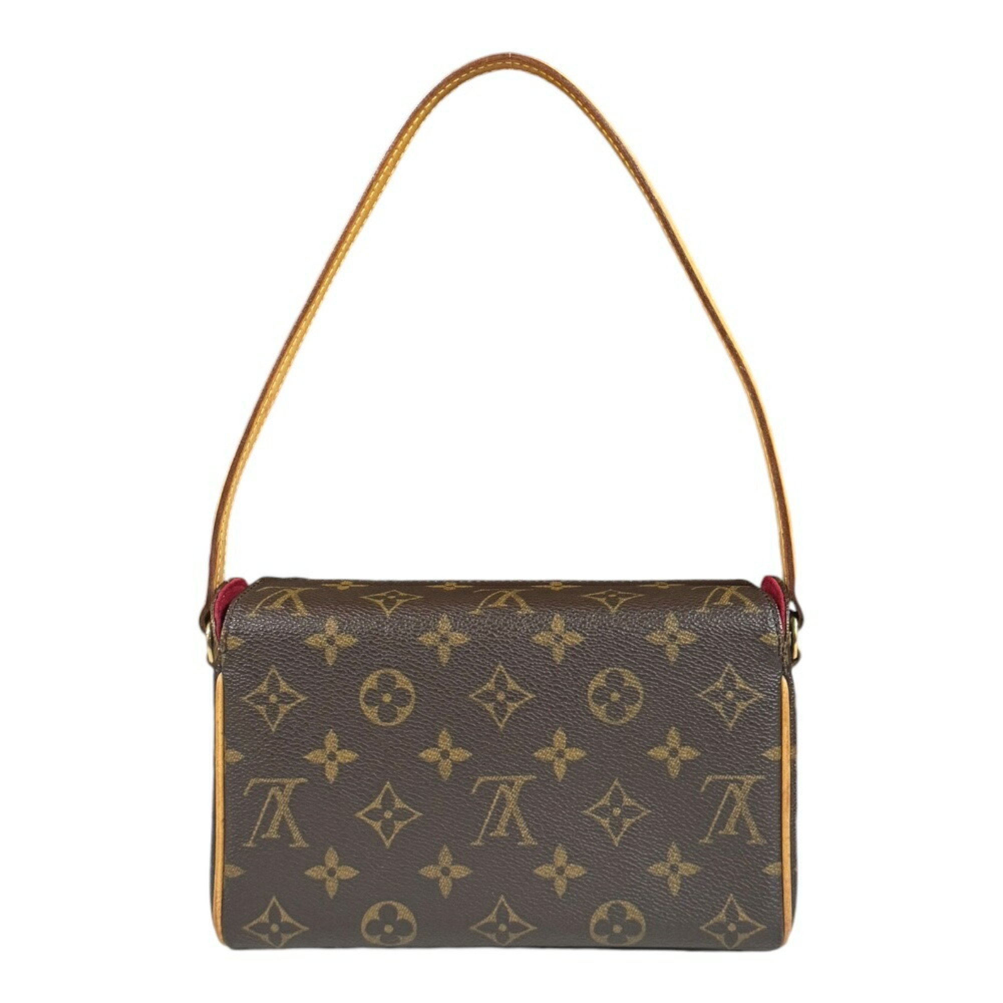 Louis Vuitton Recital Monogram Shoulder Bag Canvas M51900 Brown Women's LOUIS VUITTON