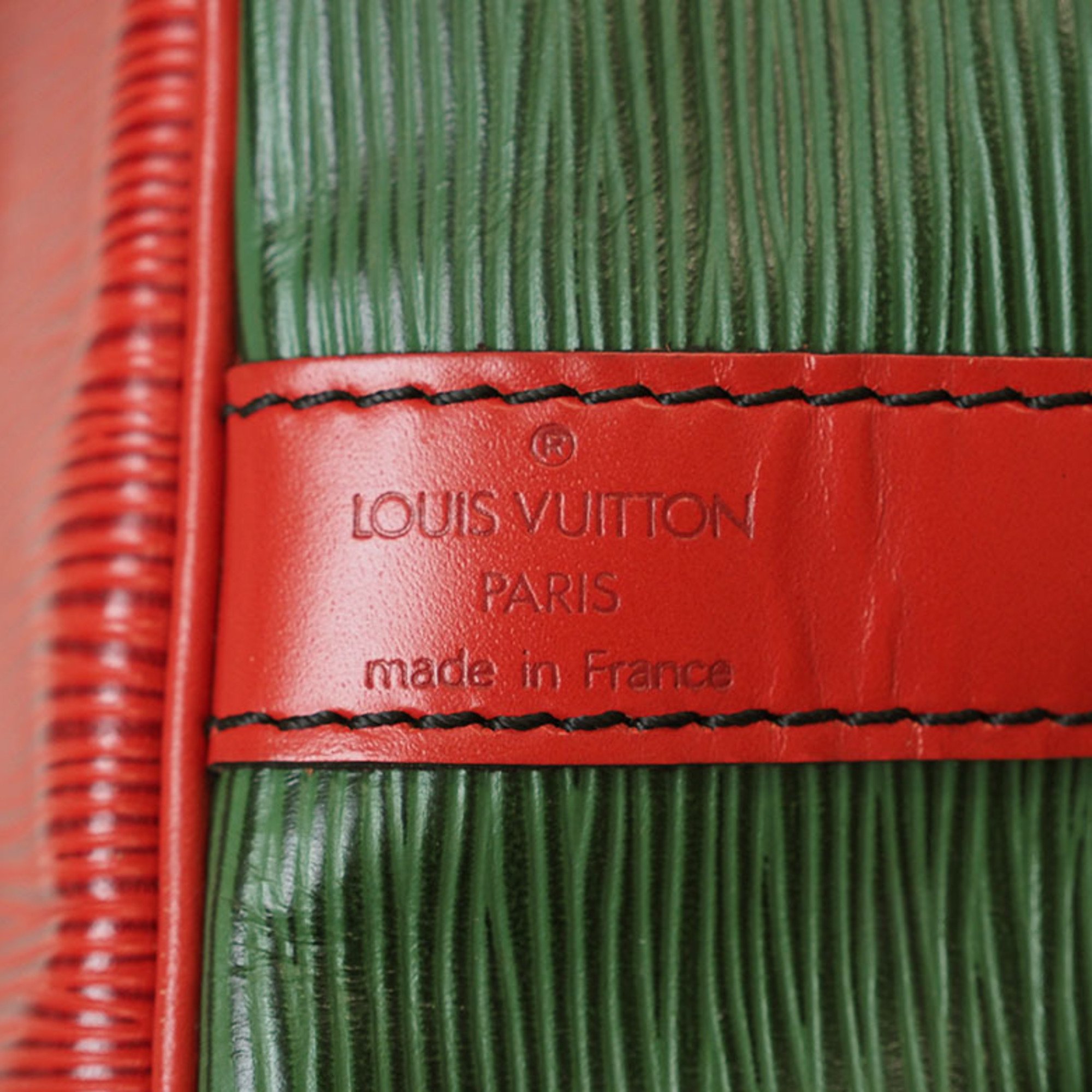 Louis Vuitton Petit Noe Shoulder Bag Green M44147 Women's Epi Leather Bicolor LOUIS VUITTON