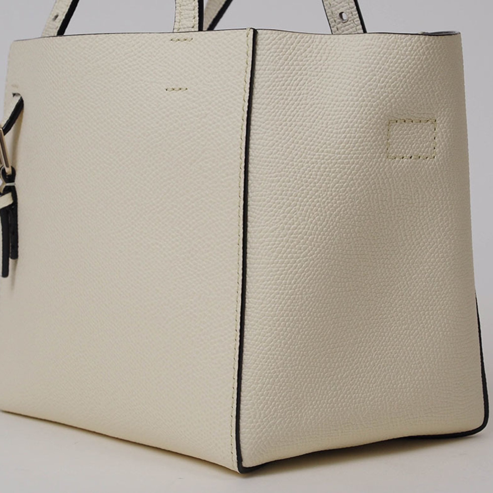 Valextra Bucket Bag Micro Handbag White V5B90T 028 Women's Leather Tote