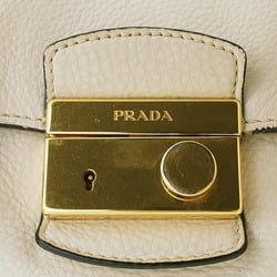 Prada Handbag Shoulder Bag Ivory BN2673 Women's Leather No Storage PRADA