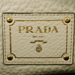 Prada Handbag Shoulder Bag Ivory BN2673 Women's Leather No Storage PRADA