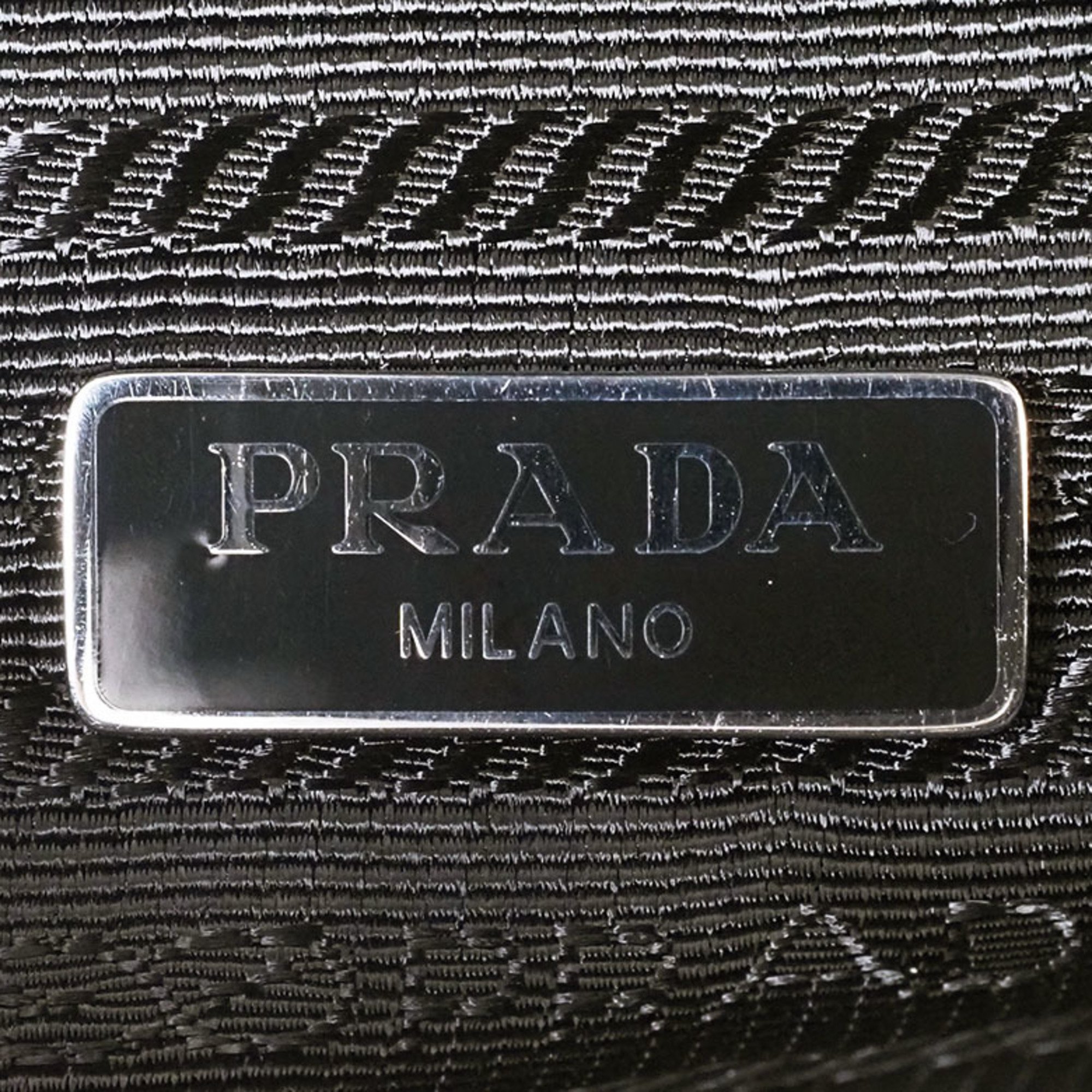 Prada Re-Nylon Chain Shoulder Bag Backpack Black 1BH029 Women's Nylon PRADA