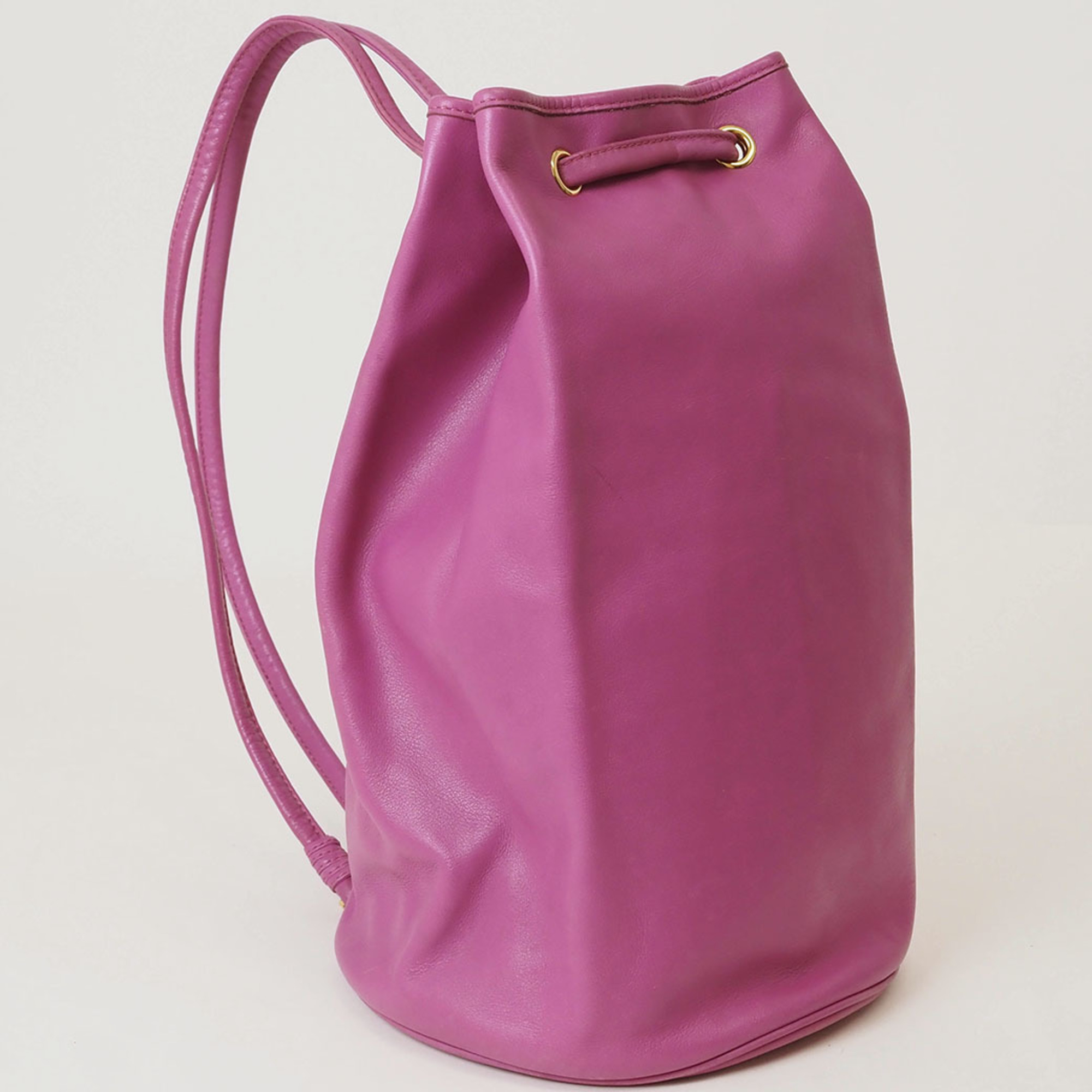 Celine Old Backpack Rucksack Purple M90 Women's Leather CELINE