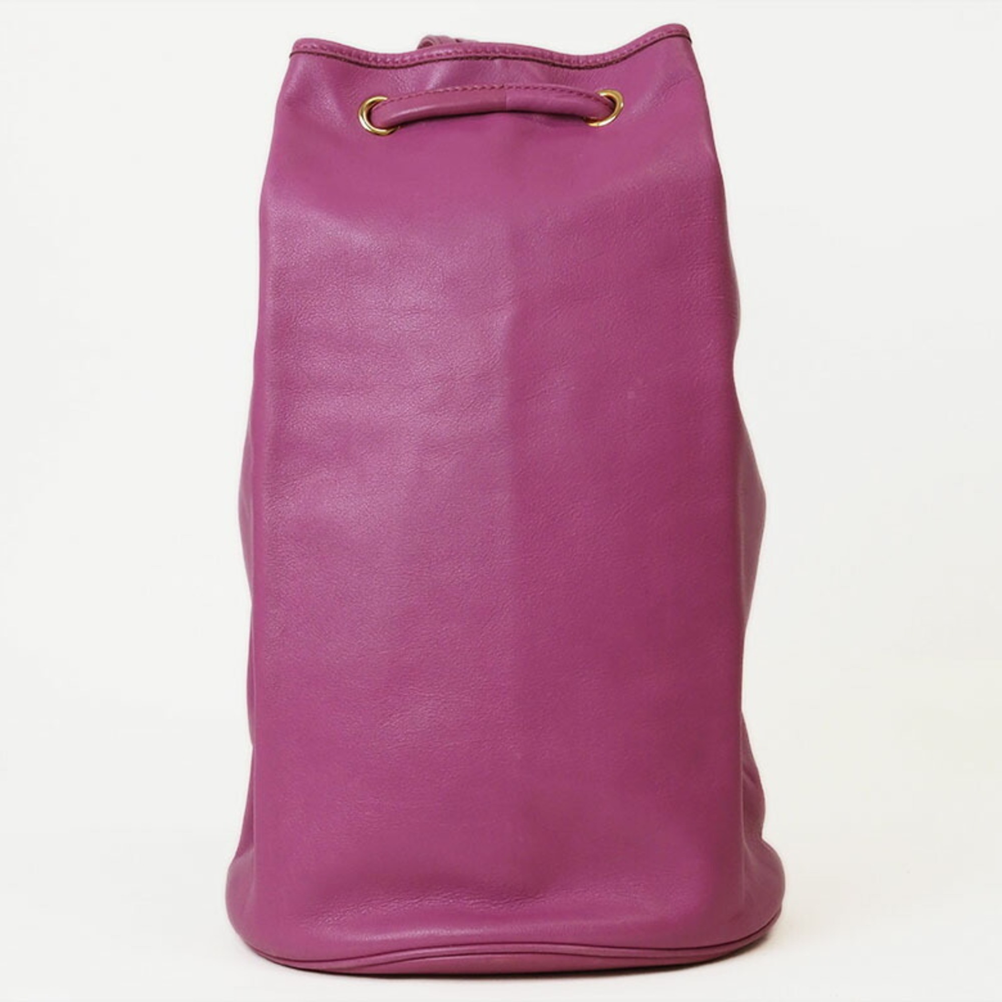 Celine Old Backpack Rucksack Purple M90 Women's Leather CELINE