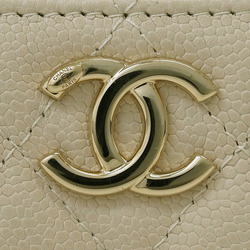 Chanel Vanity Chain Shoulder Bag Beige AP2912 Women's Caviar Skin CHANEL