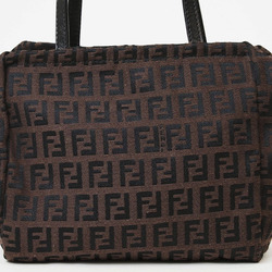 FENDI ZUCCA BROWN 22628N0000019 WOMEN'S CANVAS LEATHER HANDBAG