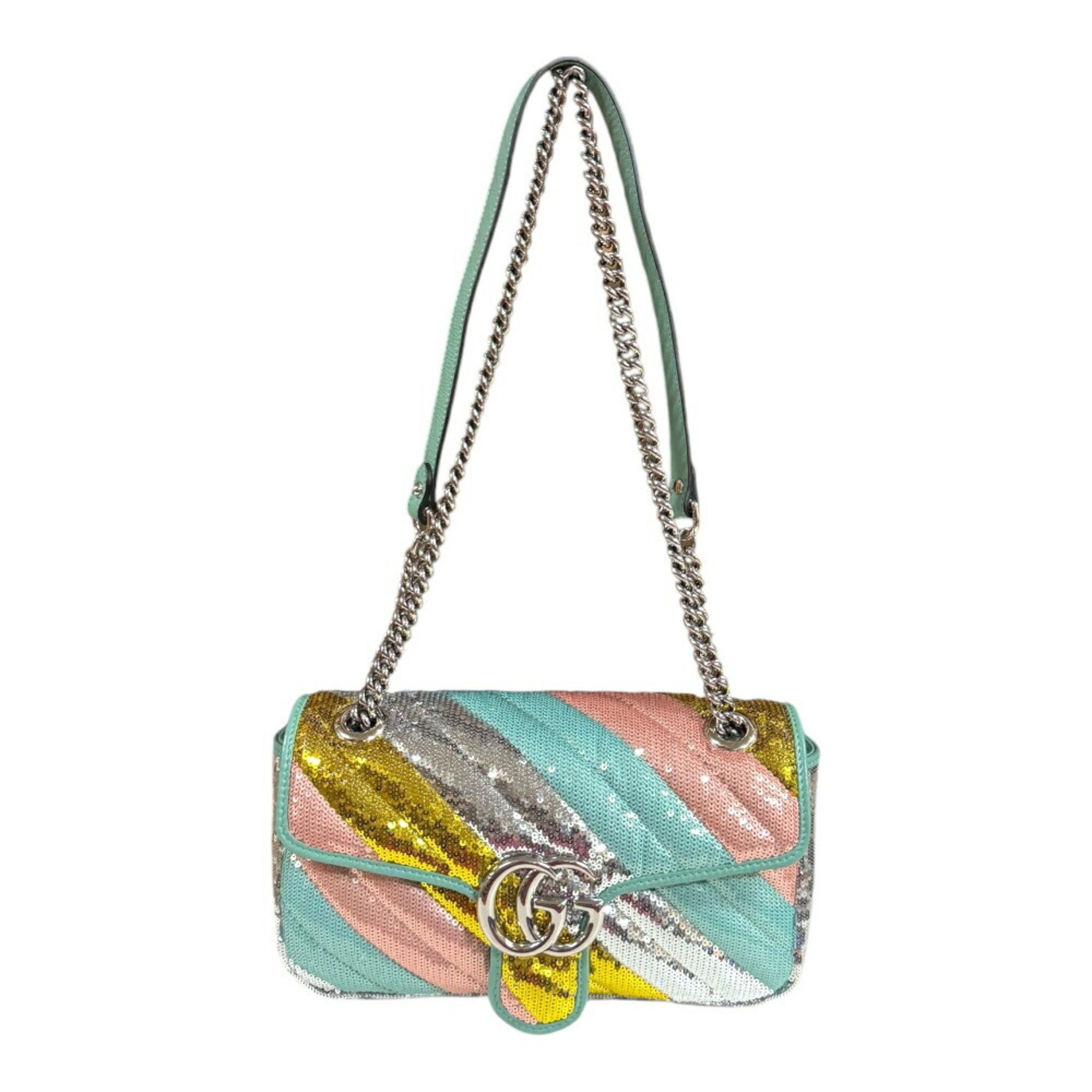 Gucci GG Marmont Shoulder Bag Sequins 443497 Multicolor Women's GUCCI