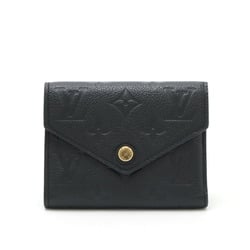 LOUIS VUITTON Louis Vuitton Monogram Empreinte Portefeuille Victorine Tri-fold Wallet Noir Black M64060