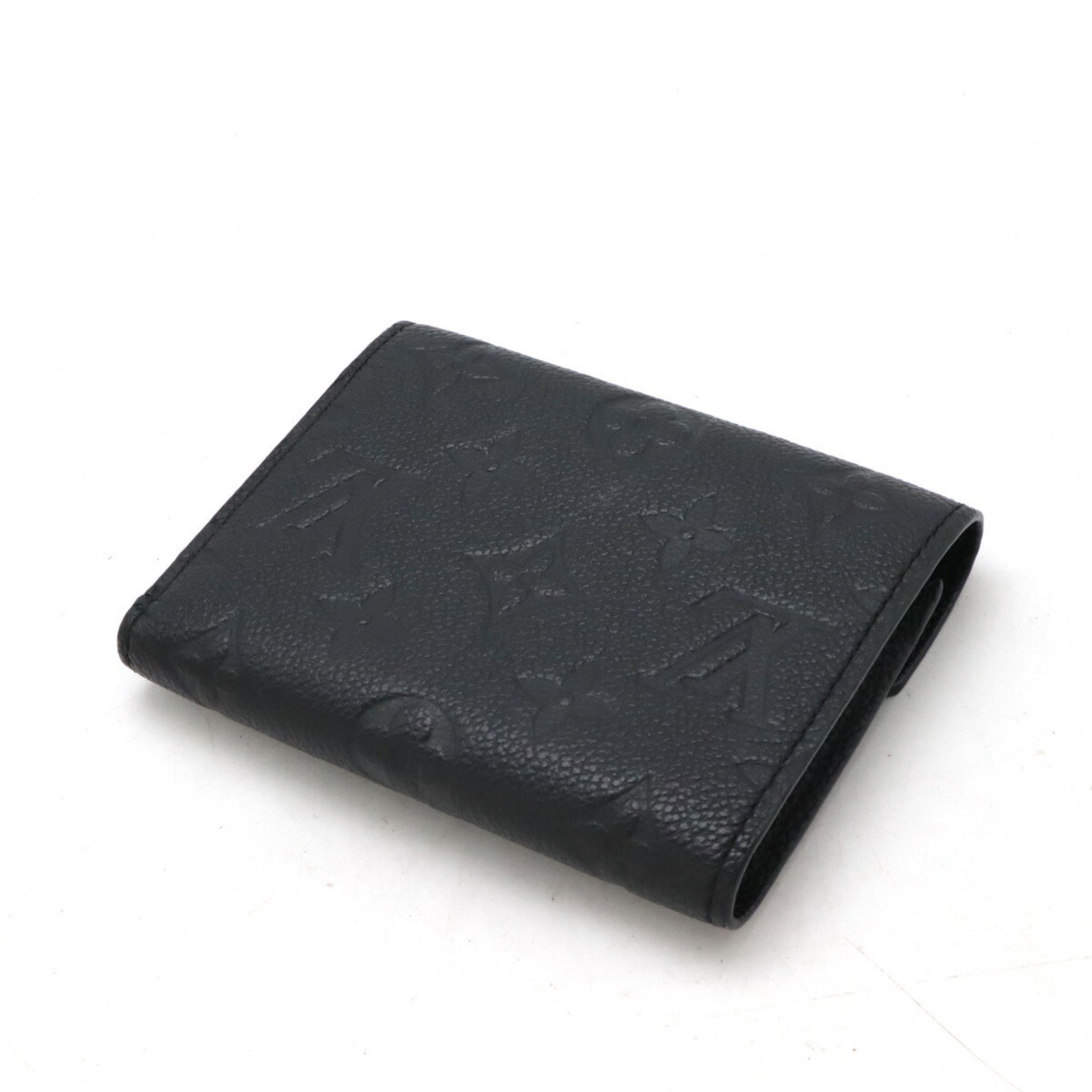 LOUIS VUITTON Louis Vuitton Monogram Empreinte Portefeuille Victorine Tri-fold Wallet Noir Black M64060