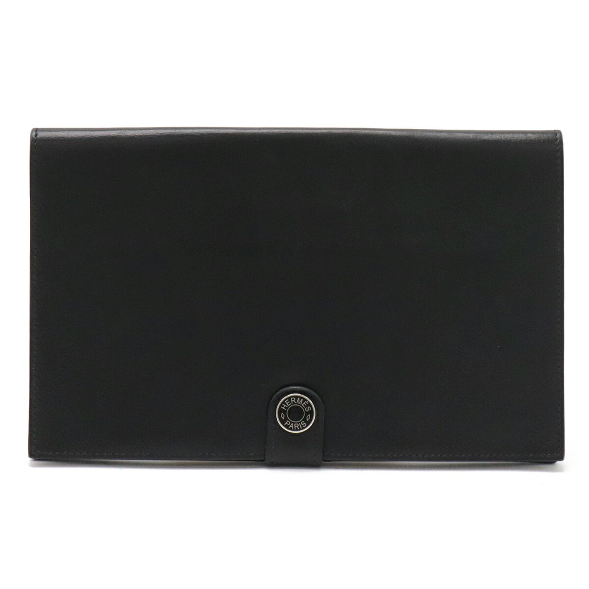 HERMES R.M.S Totenmaine Wallet Long Billfold Bi-fold Evergrain Black B Stamp H085246CK89