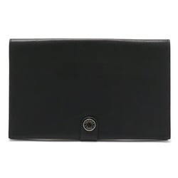 HERMES R.M.S Totenmaine Wallet Long Billfold Bi-fold Evergrain Black B Stamp H085246CK89