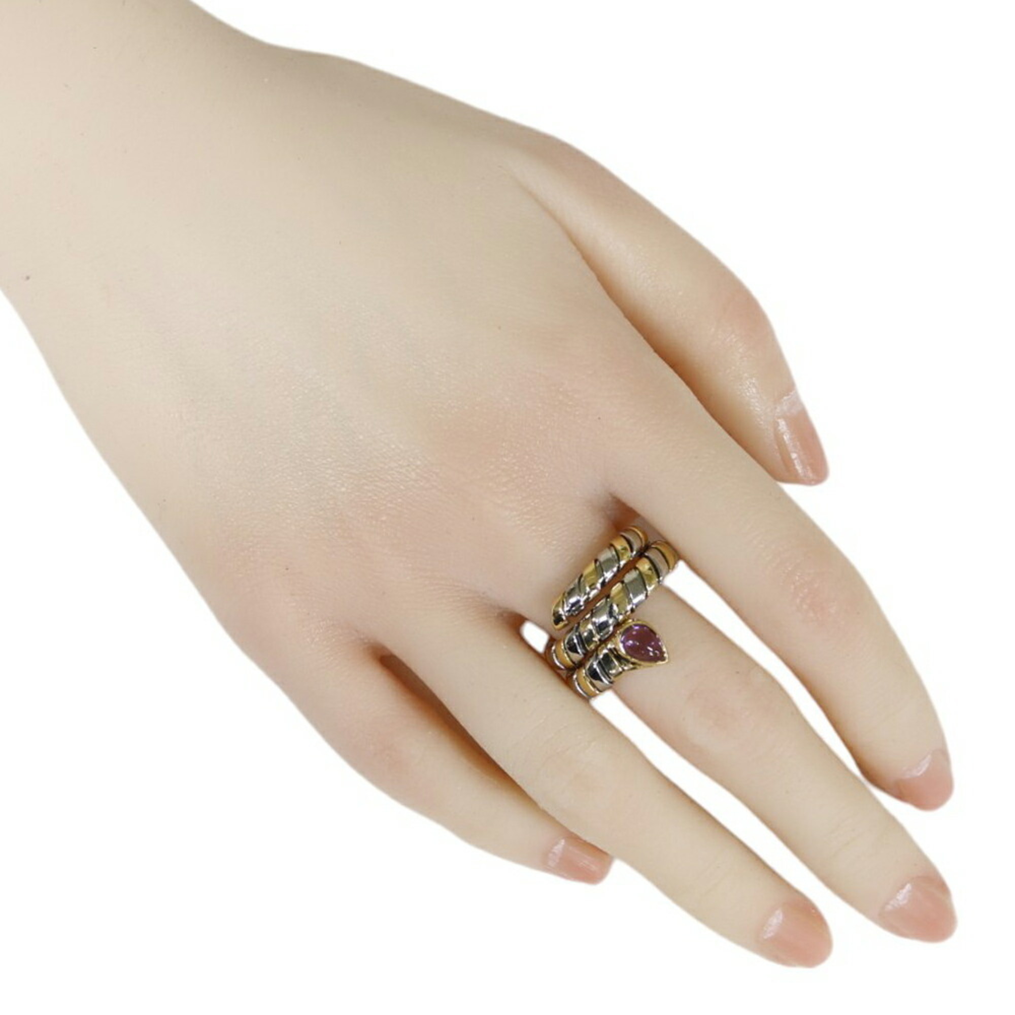 BVLGARI Tubogas Amethyst Ring, Bvlgari, size 13, 18k gold, amethyst, women's,