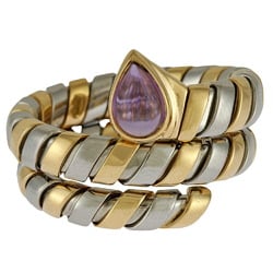 BVLGARI Tubogas Amethyst Ring, Bvlgari, size 13, 18k gold, amethyst, women's,