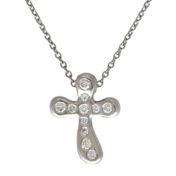 Tiffany Cross Necklace Pt950 Platinum Diamond Ladies TIFFANY&Co.