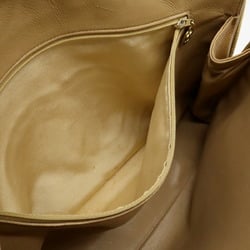 CHANEL Coco Mark Tote Bag Shoulder Caviar Skin Leather Beige