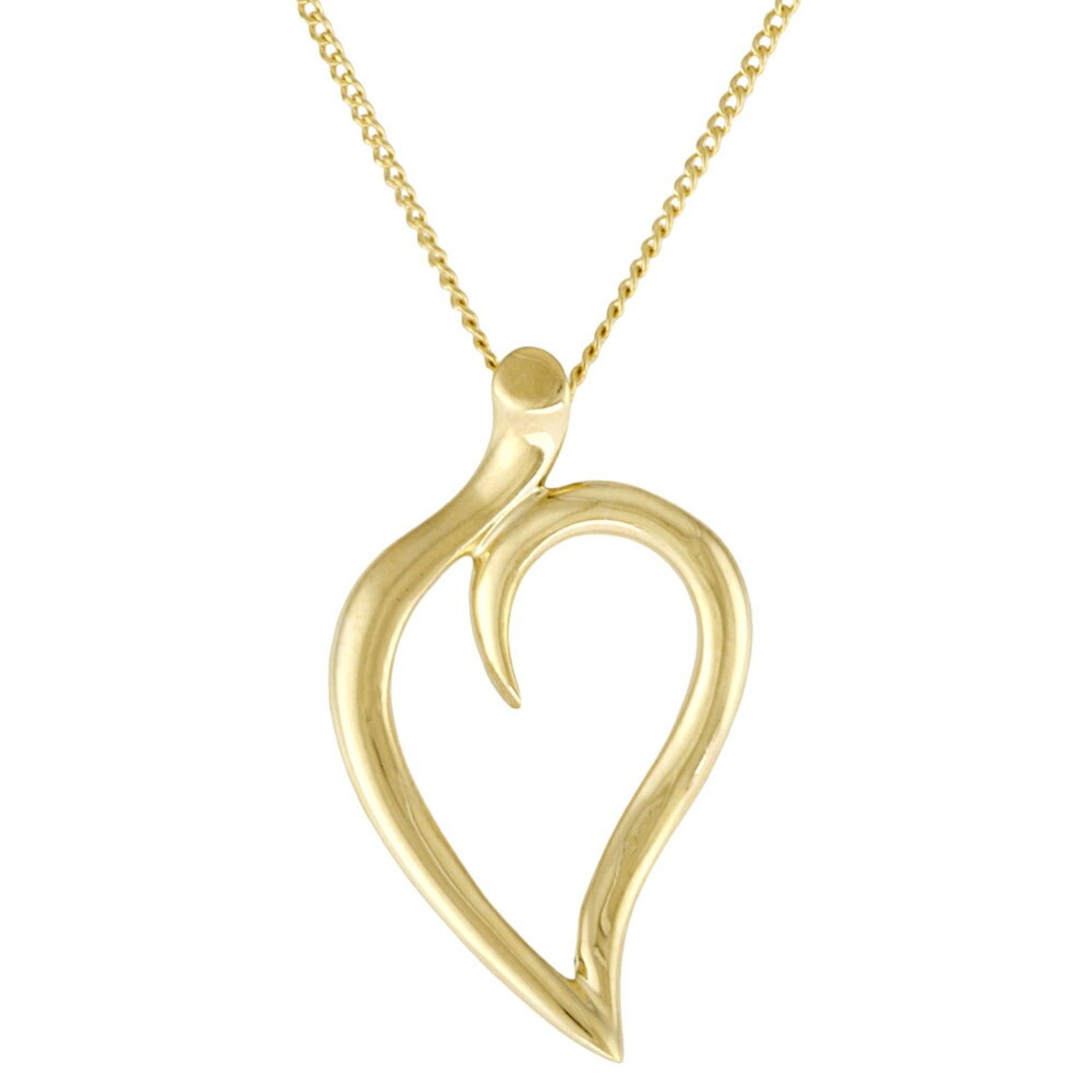 Tiffany Leaf Heart Necklace 18K Gold Women's TIFFANY&Co.